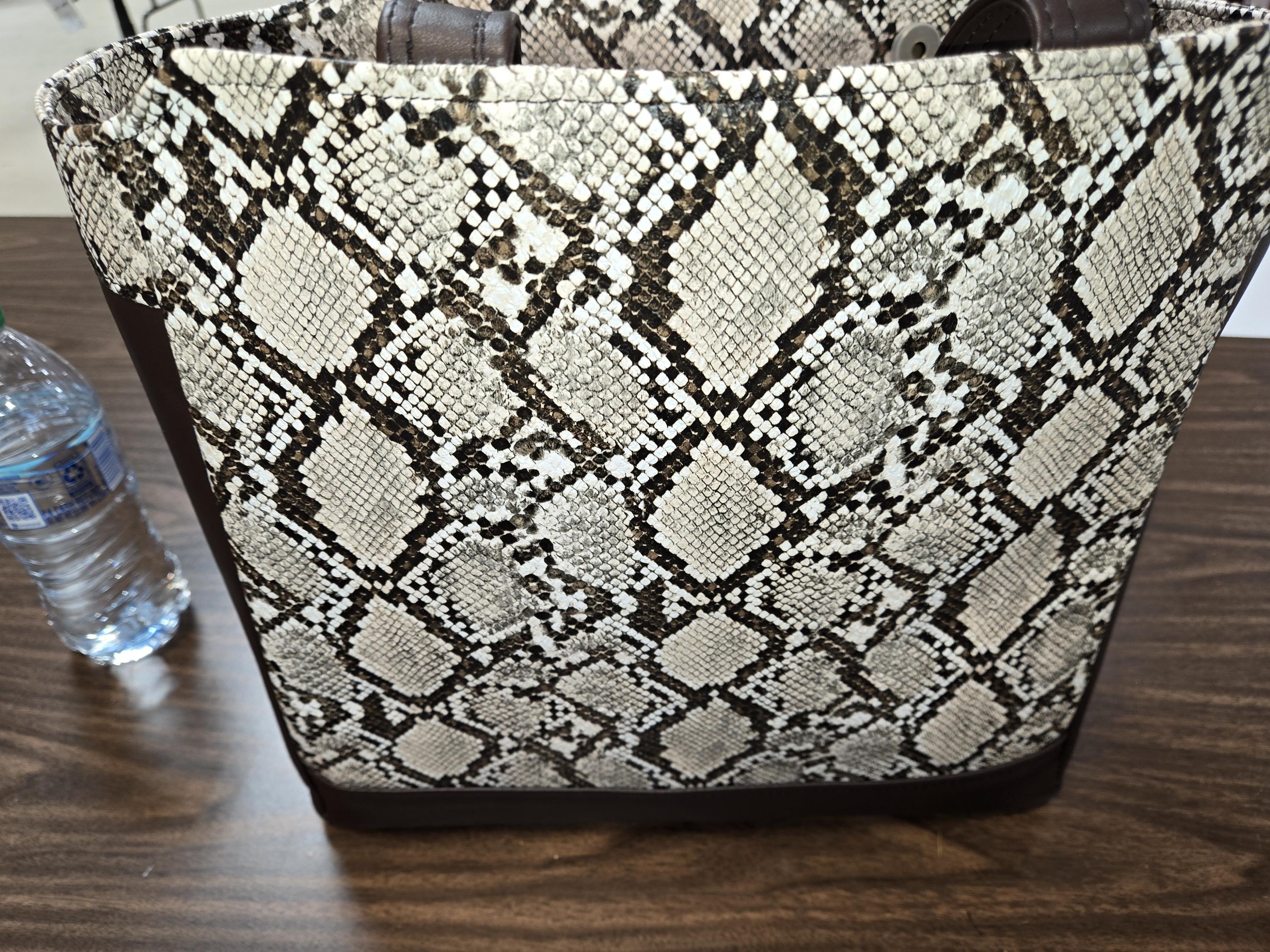Faux Snake Leather Purse - Brown Fairhaven Tote Bag