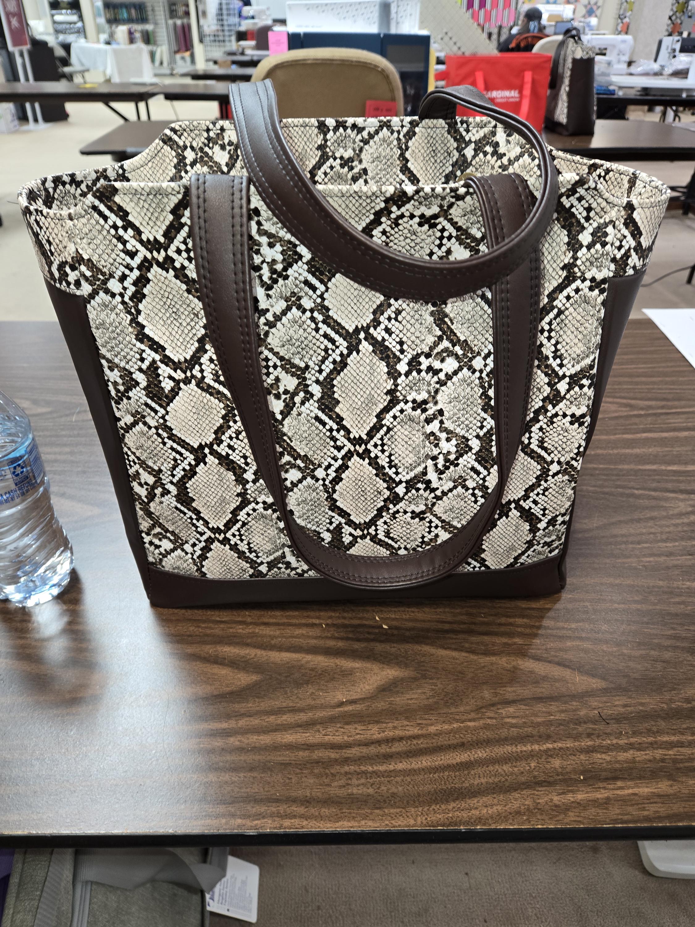 Faux Snake Leather Purse - Brown Fairhaven Tote Bag