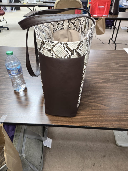 Faux Snake Leather Purse - Brown Fairhaven Tote Bag